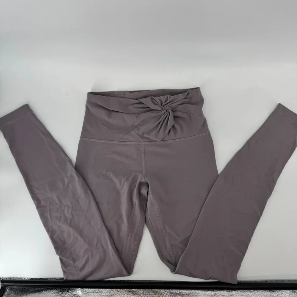 Lululemon Align Twist Front High Rise Yoga Pants Size 4 Purple Mauve Leggings